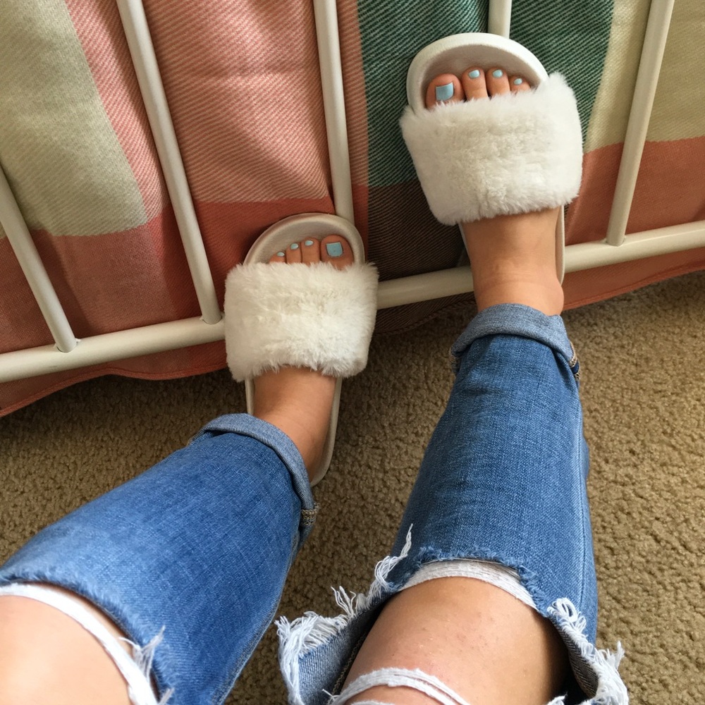 White slippers